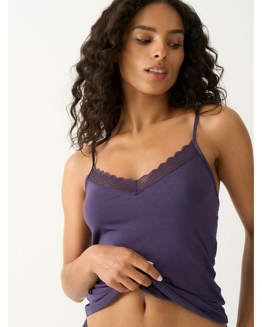 Stripe & Stare Purple Zigzag Lace Cami