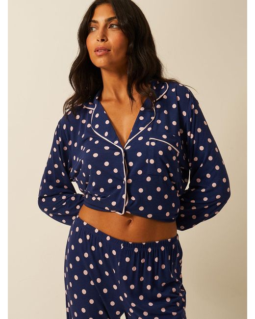 Stripe & Stare Blue Long Pyjama Set