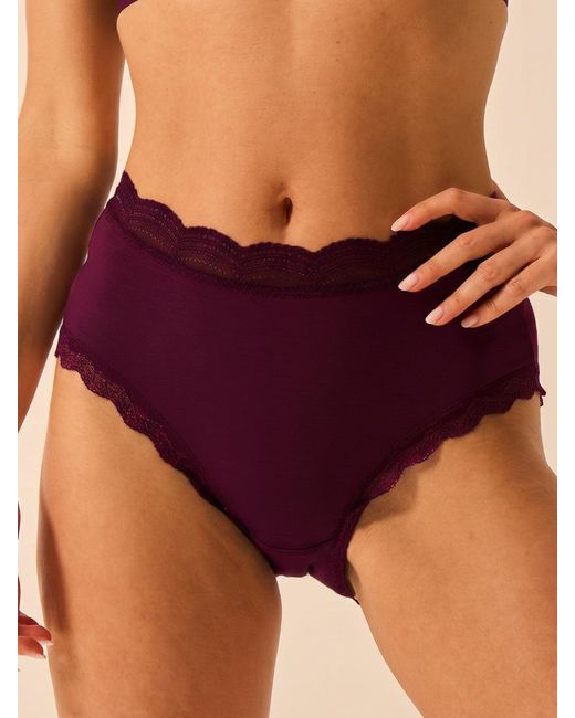 Stripe & Stare Purple High Rise Knicker