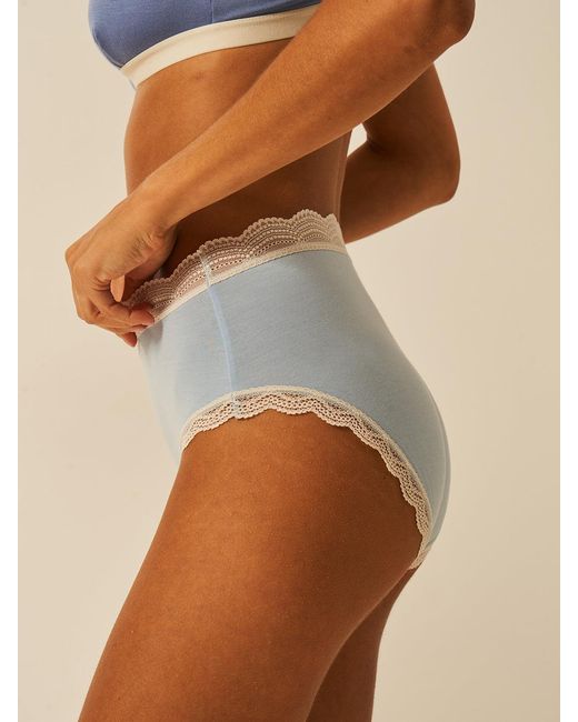 Stripe & Stare Blue High Rise Knicker Four Pack