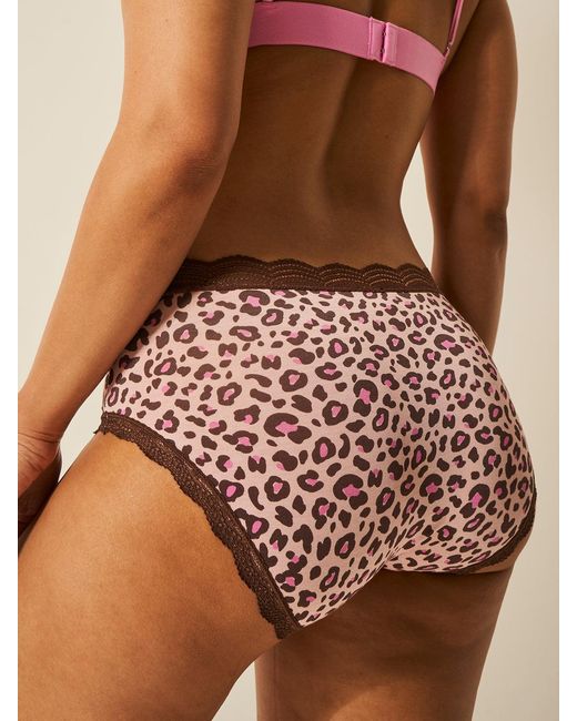 Stripe & Stare Pink High Rise Knicker Four Pack