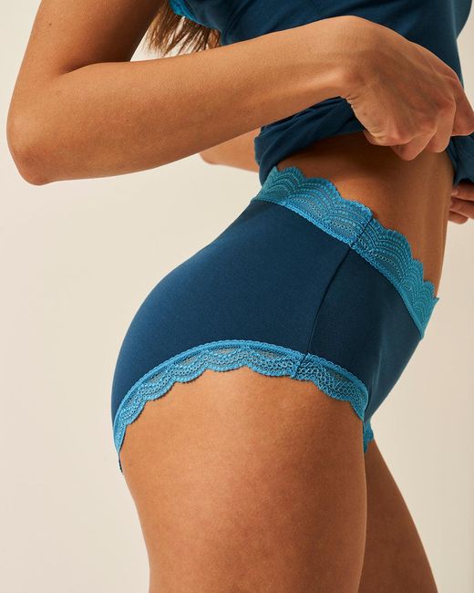 Stripe & Stare Blue High Rise Knicker