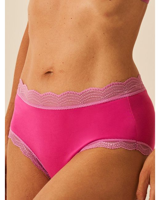 Stripe & Stare Pink High Rise Knicker Four Pack