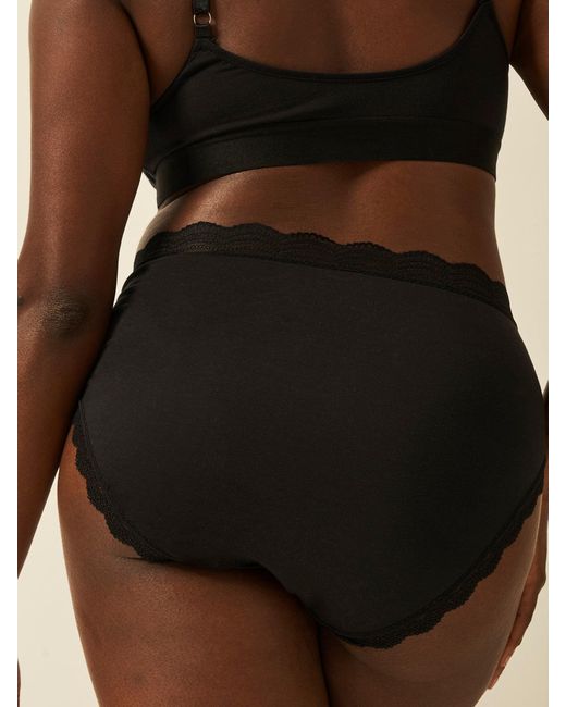 Stripe & Stare Black High Rise Knicker Four Pack