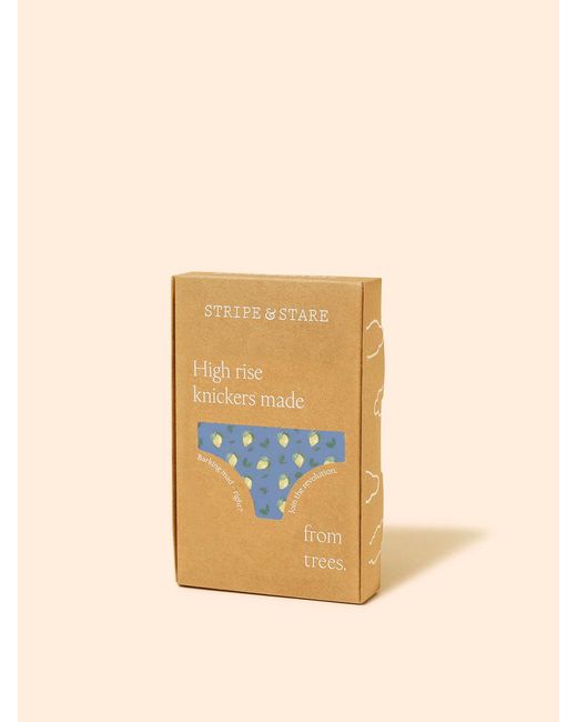 Stripe & Stare Blue High Rise Knicker