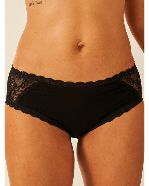 Stripe & Stare Black Eco Lace High Rise Knicker