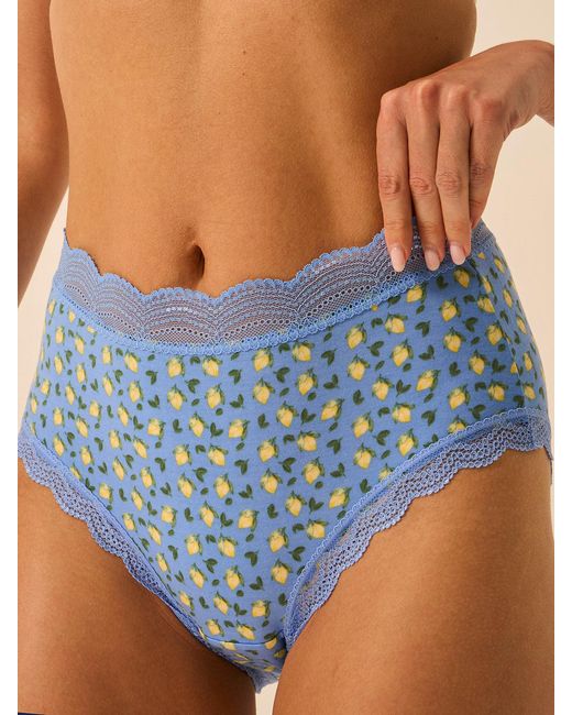 Stripe & Stare Blue High Rise Knicker