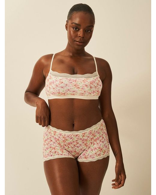 Stripe & Stare Brown Lace Square Bra