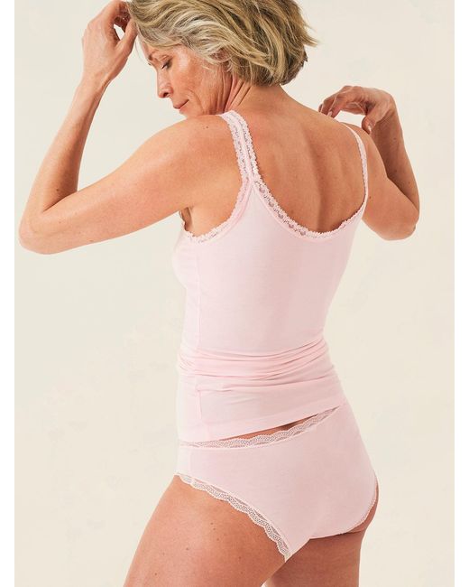 Stripe & Stare Brown Pink-a-Boo Lace Cami
