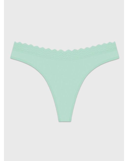 Stripe & Stare Orange Zigzag Lace Thong