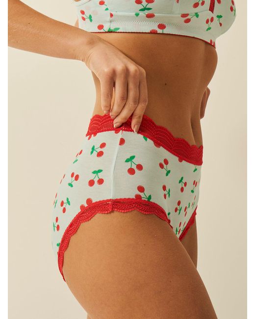 Stripe & Stare Red High Rise Knicker