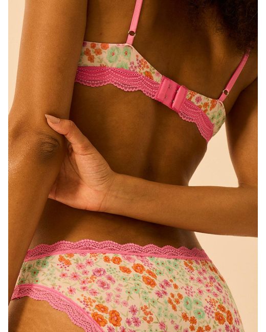 Stripe & Stare Orange Triangle Lace Bra