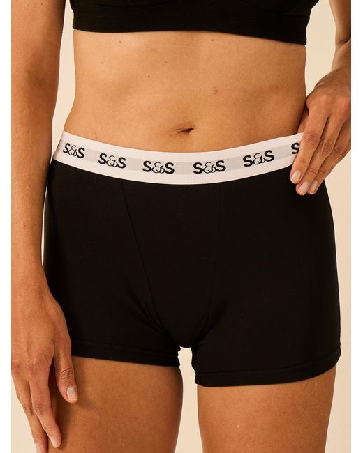 Stripe & Stare Black Boxer
