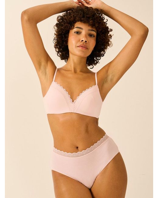 Stripe & Stare Brown Zigzag Lace Demi Bra
