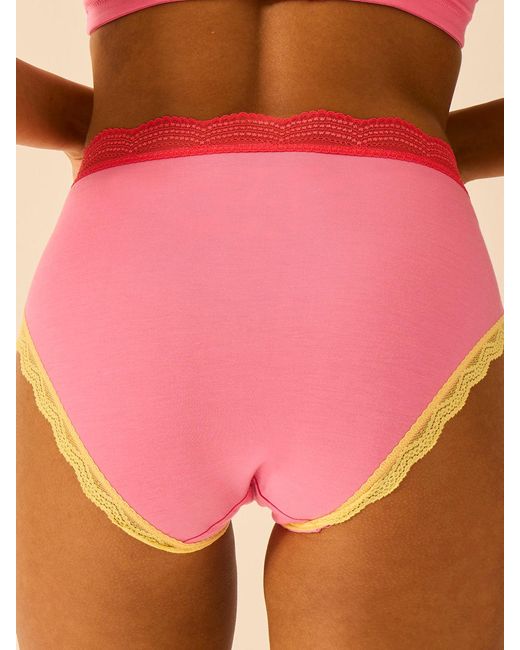 Stripe & Stare Pink High Rise Knicker