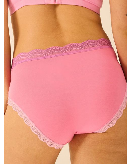 Stripe & Stare Pink High Rise Knicker Four Pack