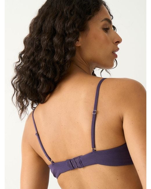 Stripe & Stare Blue Zigzag Lace Demi Bra