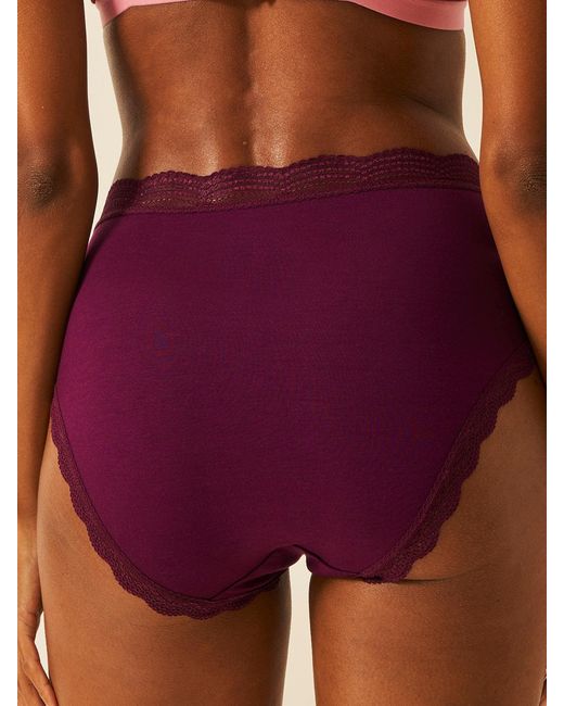 Stripe & Stare Purple High Rise Knicker Four Pack