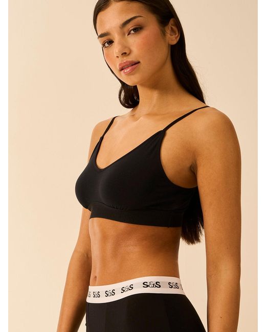 Stripe & Stare Black T-Shirt Bra