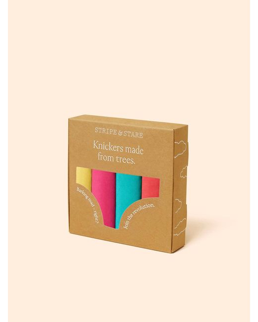 Stripe & Stare Pink The Original Knicker Four Pack