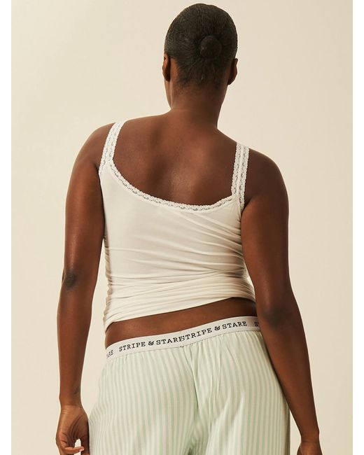 Stripe & Stare White Lace Cami