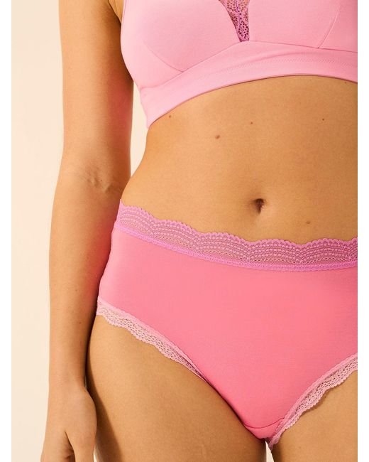 Stripe & Stare Pink High Rise Knicker Four Pack