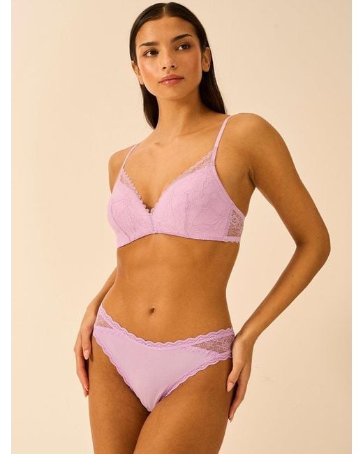 Stripe & Stare Purple Eco Lace Original Knicker