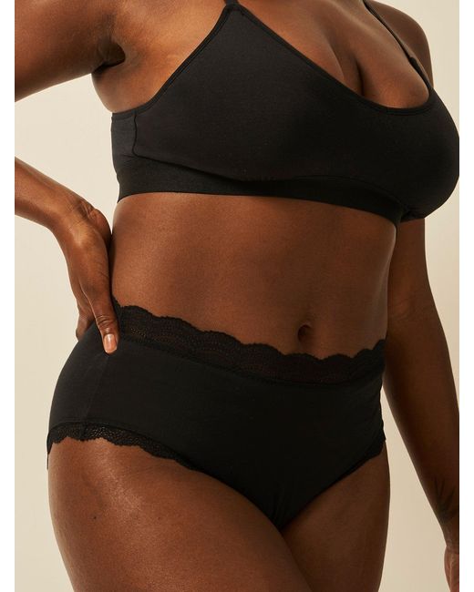 Stripe & Stare Black High Rise Knicker Four Pack