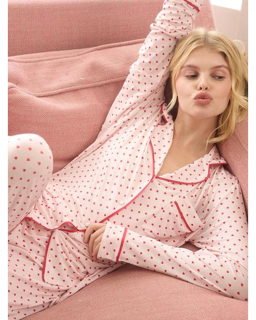 Stripe & Stare Natural Long Pyjama Set