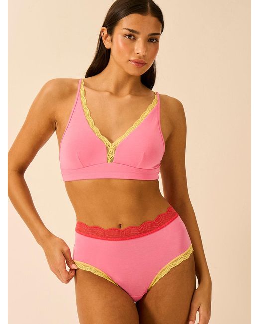 Stripe & Stare Pink High Rise Knicker