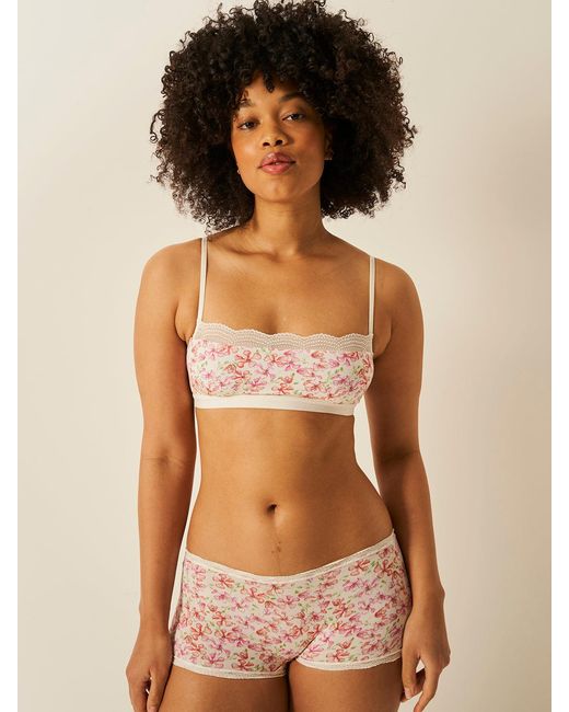 Stripe & Stare Brown Lace Square Bra