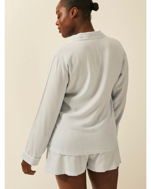 Stripe & Stare Blue Soft Brushed Woven Pyjama Shorts