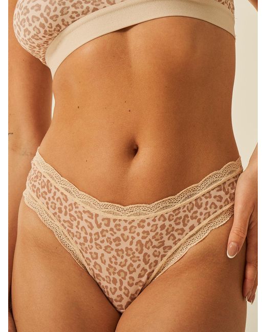 Stripe & Stare White Neutral Leopard Sand Brazilian
