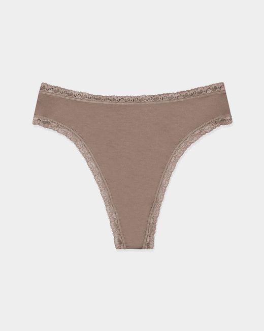 Stripe & Stare Natural High Waisted Thong