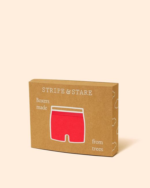 Stripe & Stare Red Boxer for men