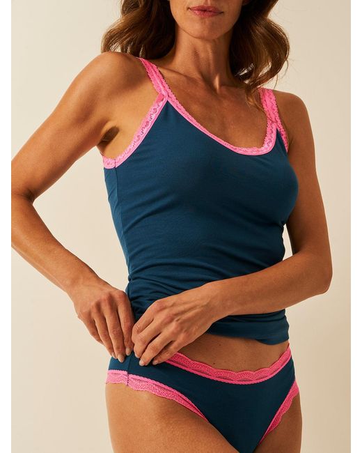 Stripe & Stare Blue Lace Cami