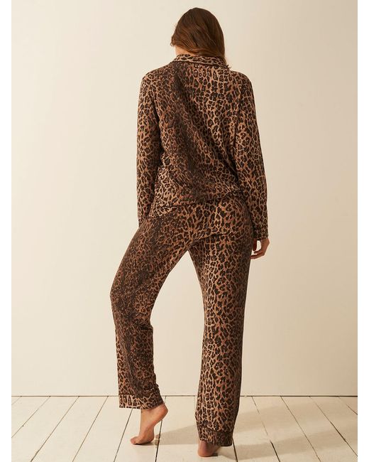 Stripe & Stare Brown Long Pyjama Set