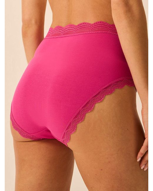 Stripe & Stare Pink High Rise Knicker Four Pack
