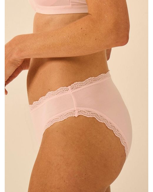 Stripe & Stare Natural Mid Rise High Leg Knicker
