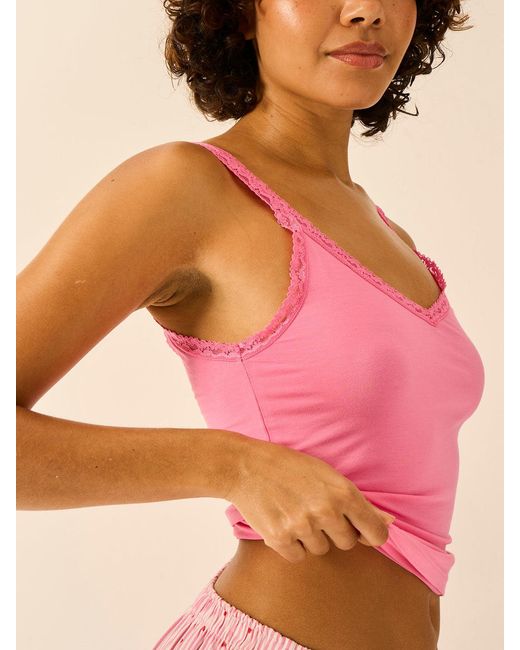 Stripe & Stare Pink Lace Cami