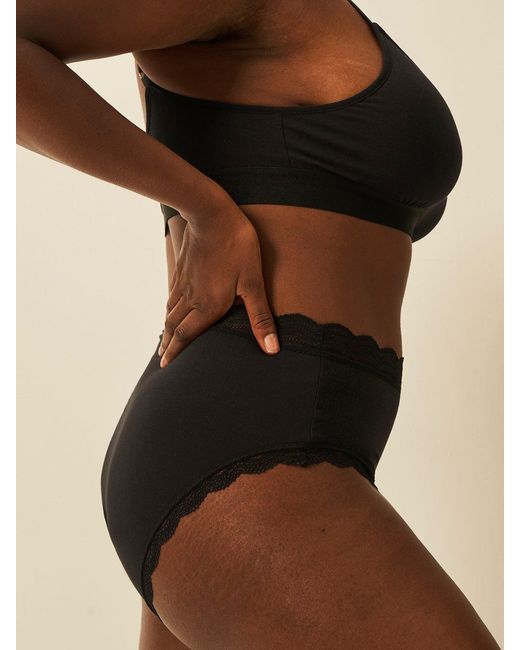 Stripe & Stare Black High Rise Knicker Four Pack