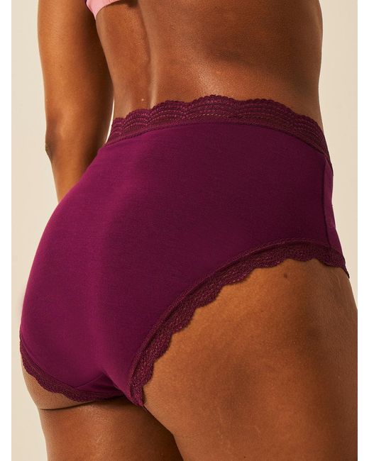 Stripe & Stare Purple High Rise Knicker Four Pack