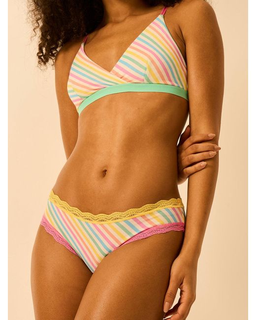 Stripe & Stare Multicolor Crossover Bra
