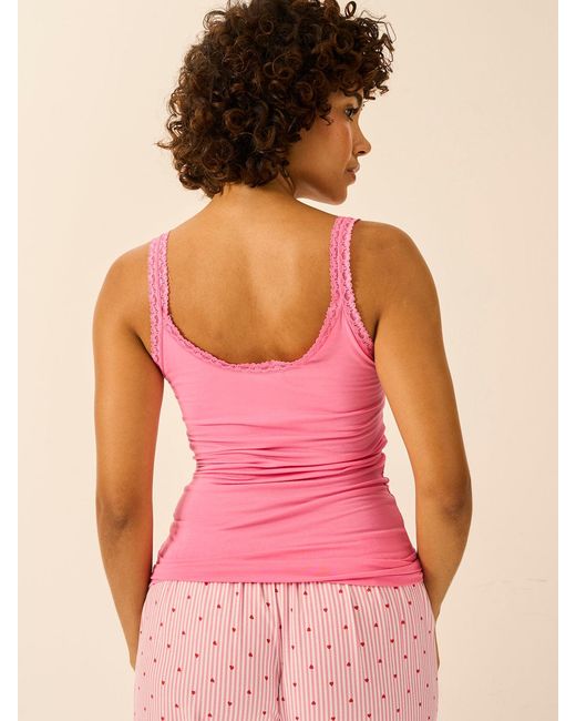 Stripe & Stare Pink Lace Cami