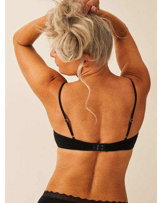 Stripe & Stare Black Zigzag Lace Demi Bra