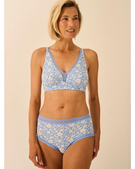 Stripe & Stare Blue High Rise Knicker