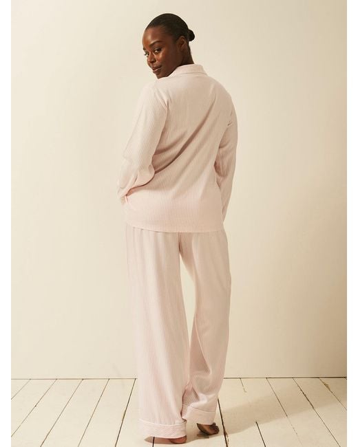 Stripe & Stare Natural Soft Brushed Woven Pyjama Bottoms