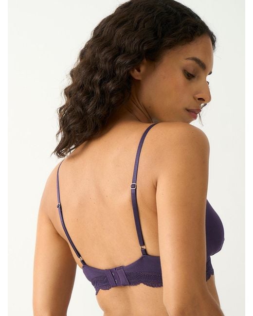 Stripe & Stare Blue Triangle Lace Bra