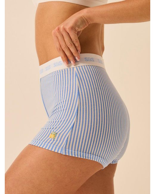 Stripe & Stare Blue Boxer