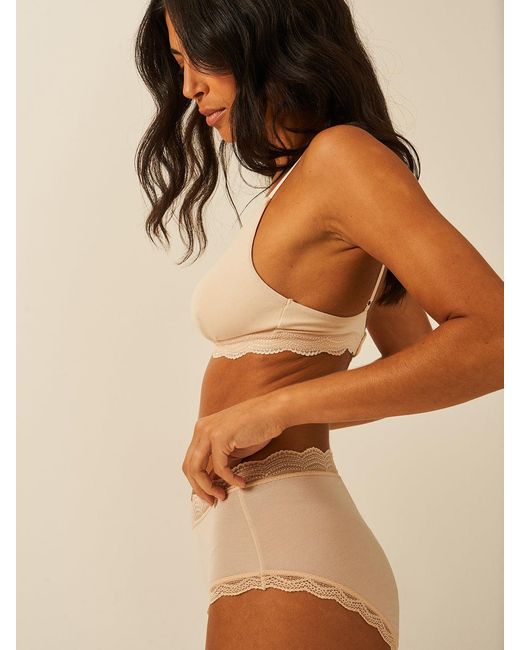 Stripe & Stare White Triangle Lace Bra